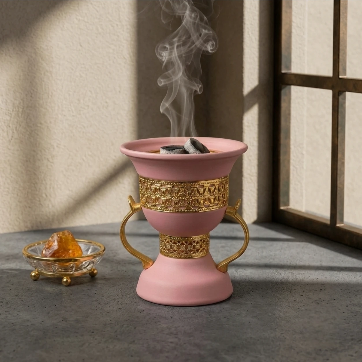 incense-burner-pink1 Incense Burner Pink - Image 1